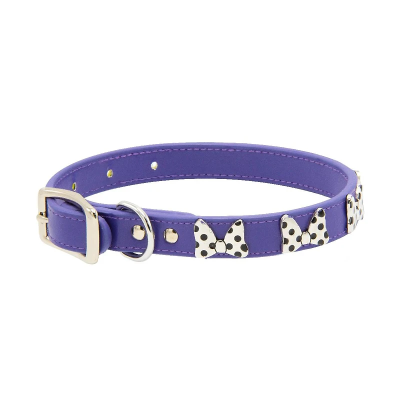 Disney Pet Collar, Faux Leather Dog Minnie Mouse
