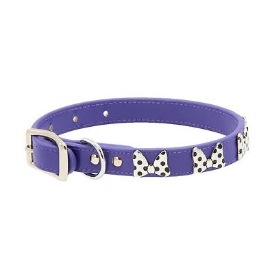 Disney Pet Collar, Faux Leather Dog Minnie Mouse