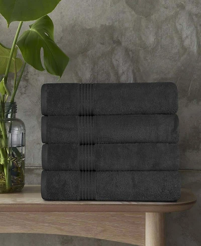 Superior Solid Quick Drying 100% Egyptian Cotton 4-Pc Bath Towel Set