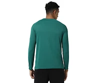 Campus Sutra Men's Forest Green Geometric Activewear T-Shirt