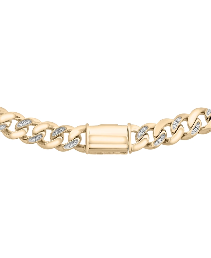 Men's Diamond Cuban Link 24" Chain Necklace (1 ct. t.w.) Sterling Silver or 14k Gold-plated