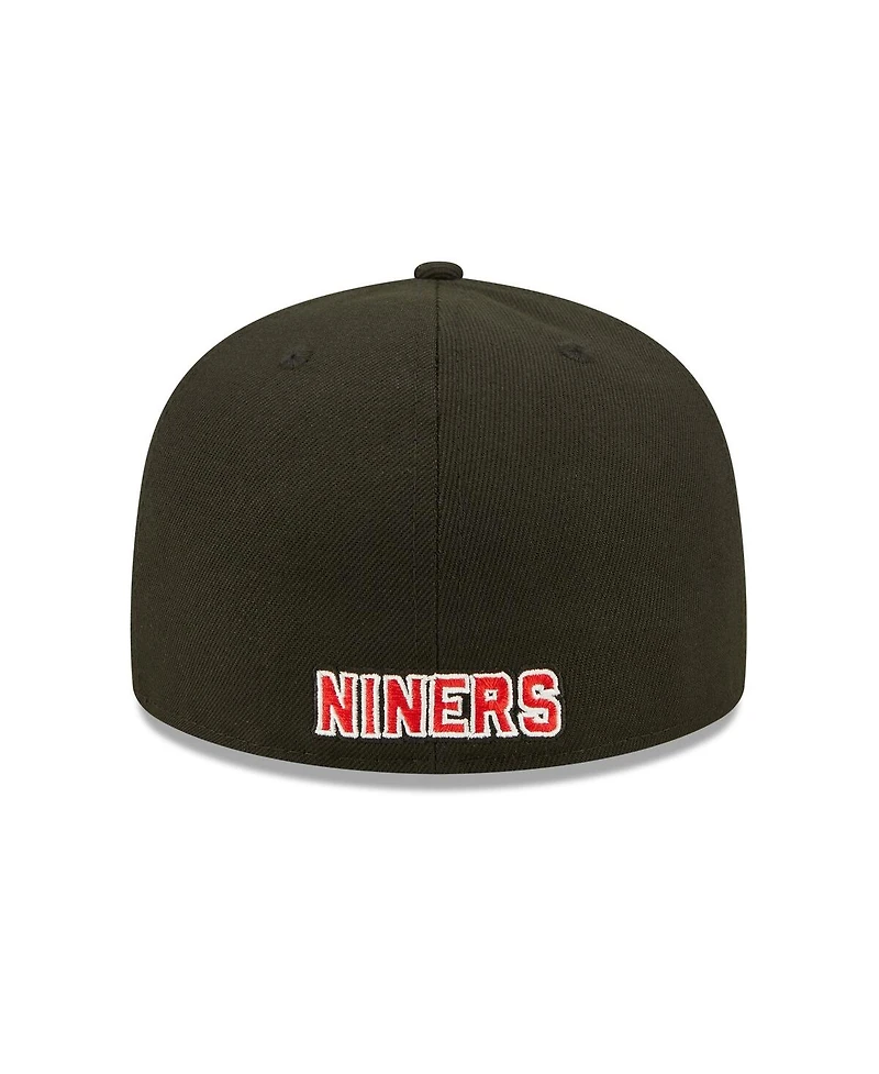 Men's New Era Black San Francisco 49ers Flawless 59FIFTY Fitted Hat