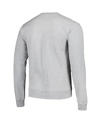 Men's League Collegiate Wear Heather Gray Distressed Kansas Jayhawks Tall Arch Essential Pullover Sweatshirt