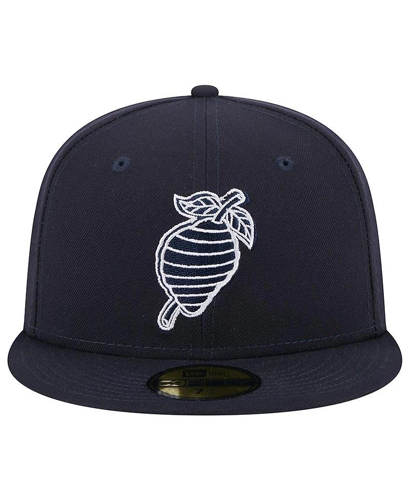 Men's New Era Navy Charlotte Knights Theme Nights Black Hornets 59FIFTY Fitted Hat