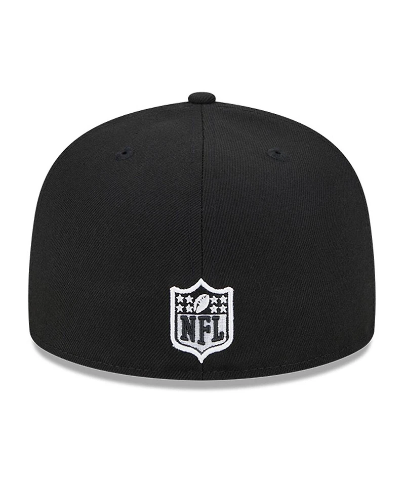 Men's New Era Black Green Bay Packers Main Patch 59FIFTY Fitted Hat