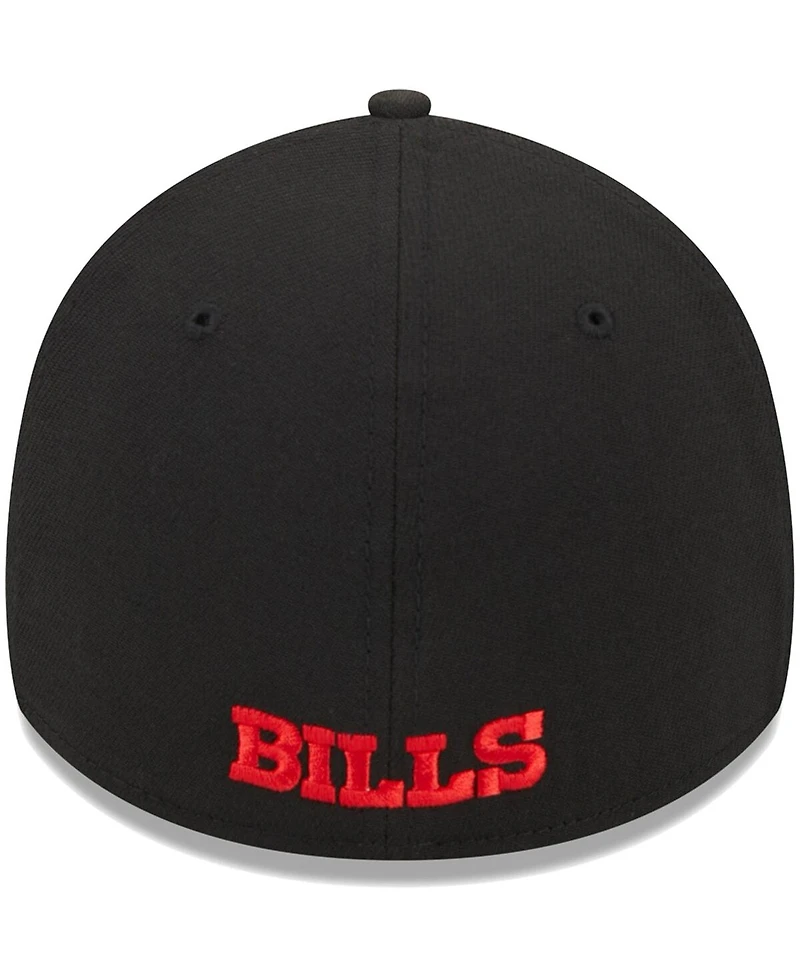 Men's New Era Black Buffalo Bills Main 39THIRTY Flex Hat