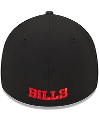 Men's New Era Black Buffalo Bills Main 39THIRTY Flex Hat