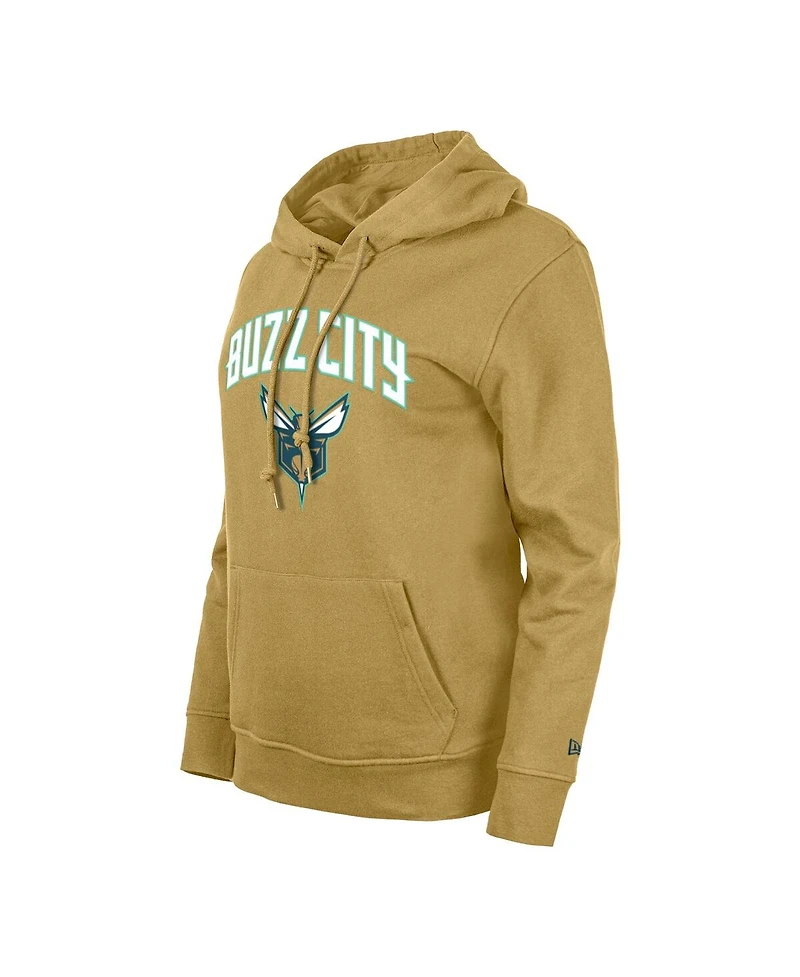 Women's New Era Tan Charlotte Hornets 2023/24 City Edition Pullover Hoodie