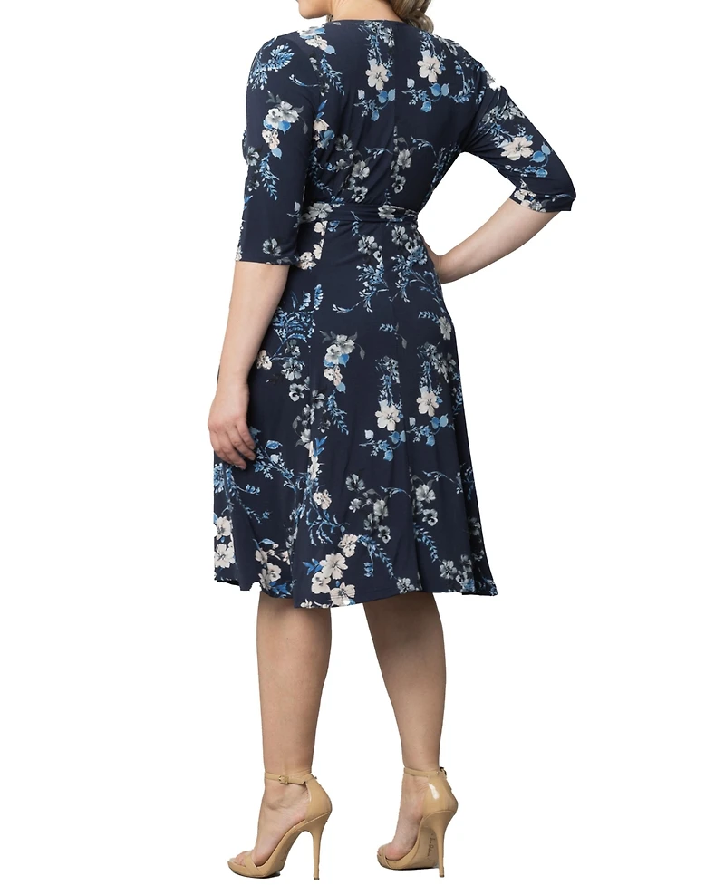 Kiyonna Plus Signature Print Wrap Dress