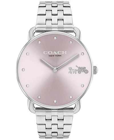 Coach Women's Elliot Silver-Tone Stainless Steel Bracelet Watch 36mm