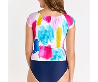 Calypsa Women's Zoey Crop Swim Top