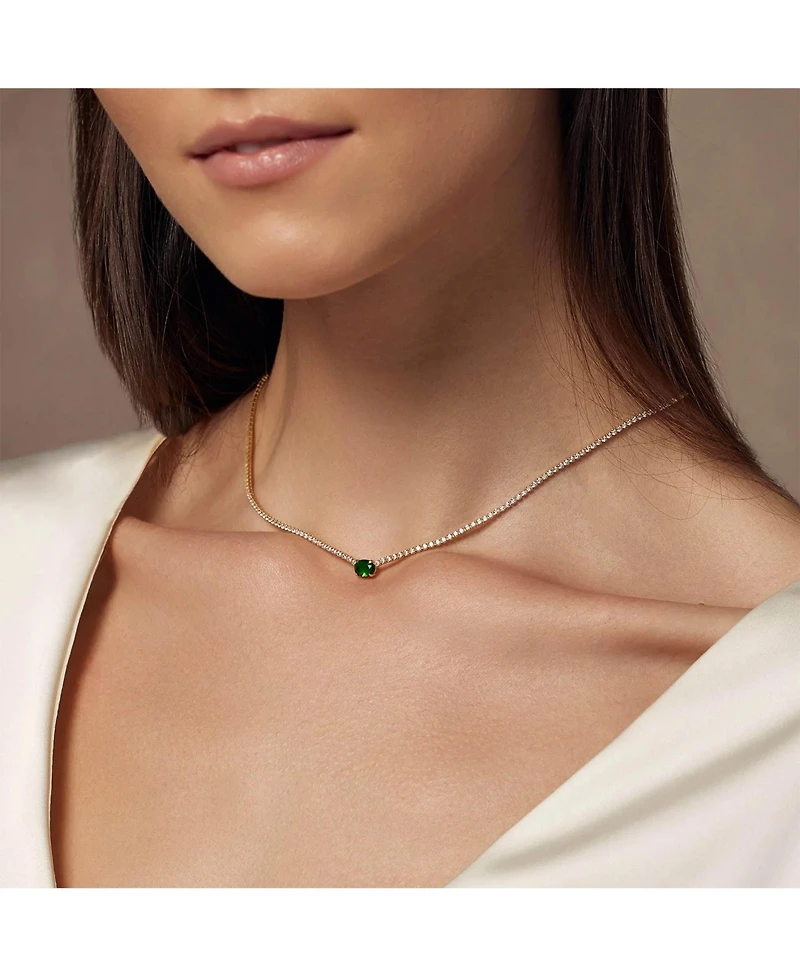 Sterling Silver 18k Gold Plated Priscilla Necklace, Elegant Summer