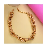 Sohi Women's Gold Metallic Chain-link Necklace