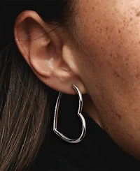 Pandora Asymmetrical Heart Hoop Earrings