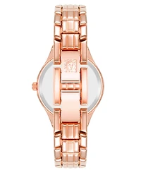 Anne Klein Women's Quartz Round Rose Gold-Tone Alloy Watch, 28mm