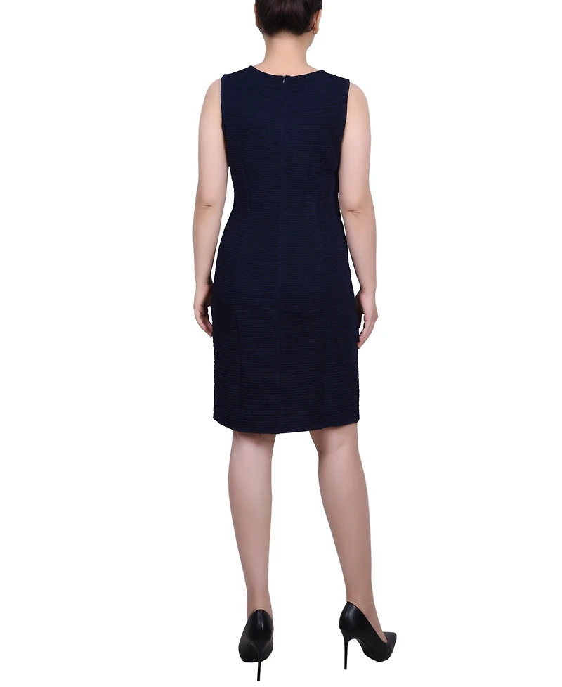 Ny Collection Women's Novelty Knit and Lace Dress, 2 Piece Set