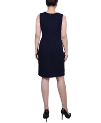 Ny Collection Women's Novelty Knit and Lace Dress, 2 Piece Set