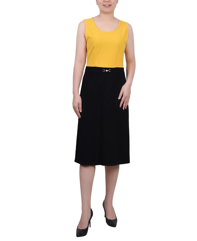 Ny Collection Women's 3/4 Sleeve Dress, 2 Piece Set