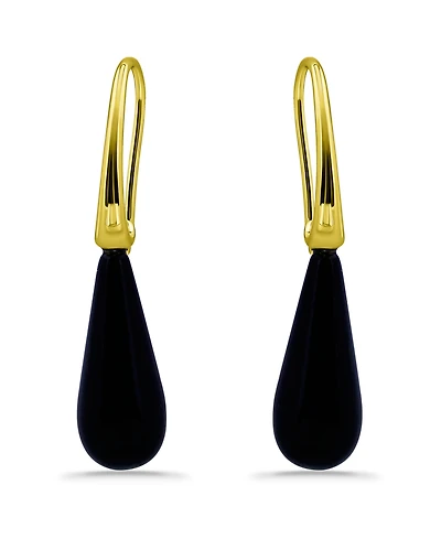 Macy's 14K Gold Plated Multi Genuine Stone Teardrop Earrings