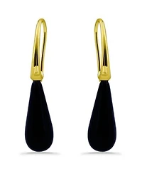 Macys Gold Or Silver Plated Genuine Stone Teardrop Earrings