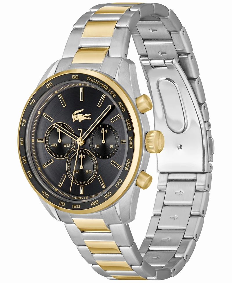 Lacoste Men's Boston Chronograph Two-Tone Stainless Steel Bracelet Watch 42mm