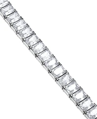 Blackjack Men's Cubic Zirconia Baguette Tennis Bracelet in Stainless Steel
