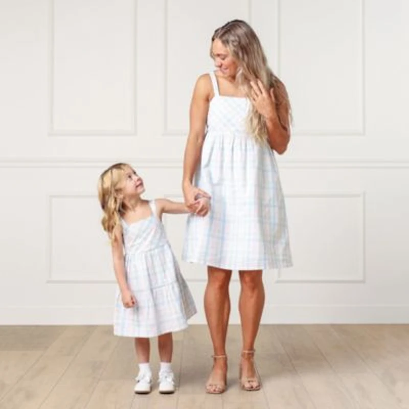 Mommy Me Organic Tiered Seersucker Sundress