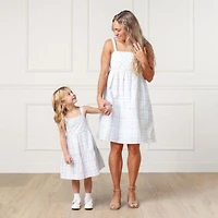 Mommy Me Organic Tiered Seersucker Sundress