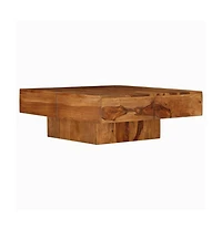 Coffee Table 31.5"x31.5"x11.8" Solid Wood Acacia