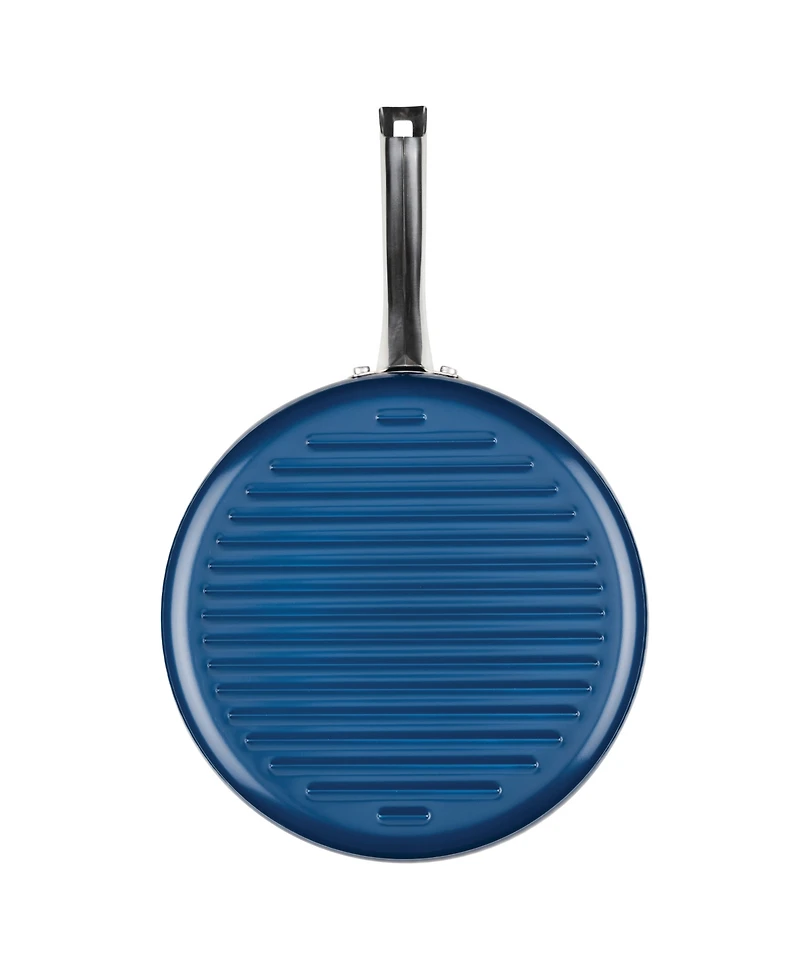 Farberware Style Aluminum Nonstick 11.25" Cookware Deep Round Grill Pan