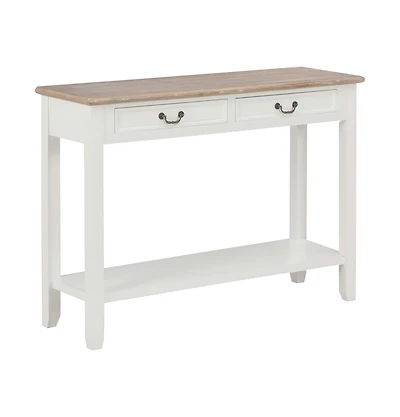 Console Table White 43.3"x13.7"x31.4" Wood