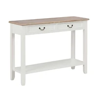 Console Table White 43.3"x13.7"x31.4" Wood