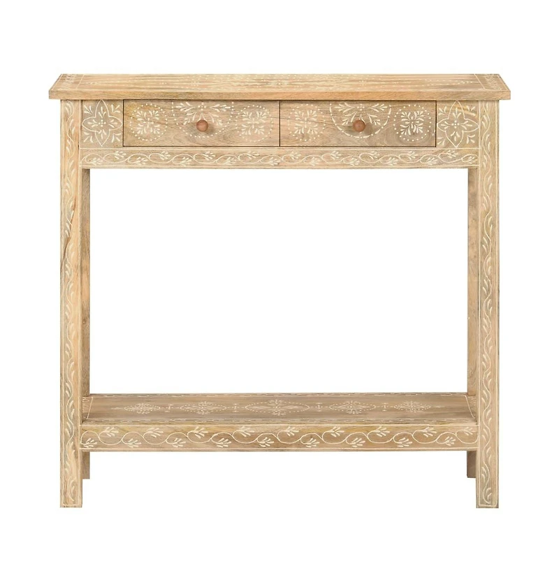 Console Table 31.5"x13.8"x29.1" Solid Mango Wood