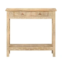 Console Table 31.5"x13.8"x29.1" Solid Mango Wood