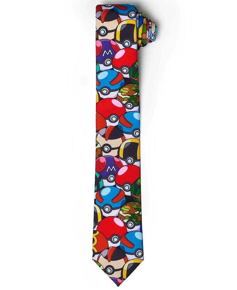 OppoSuits Men's Pokemon Tie - Pokeball Necktie - Formal And Casual - Including 1 Tie - Multicolor