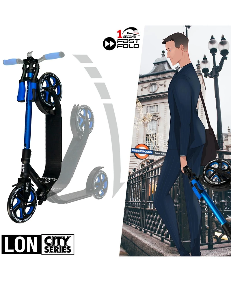 Crazy Skates London Foldable Kick Scooter - Great Scooters For Teens And Adults