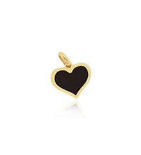 The Lovery Onyx Heart Charm 14K Gold 10 millimeters