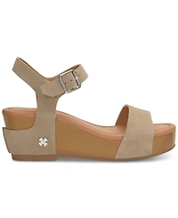 Lucky Brand Women's Adario Adjustable Ankle-Strap Wedge Sandals