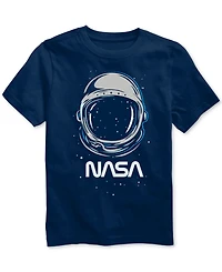Big Boys Nasa Helmet Crewneck Graphic Print T-Shirt