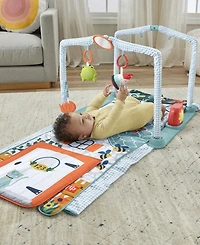 Fisher Price 3-in-1 Baby Gym with Tummy Time Playmat, Tunnel and Toys, Crawl Play Activity Gym