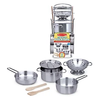 Melissa and Doug Kids' 8-Piece Pots & Pans Play Set
