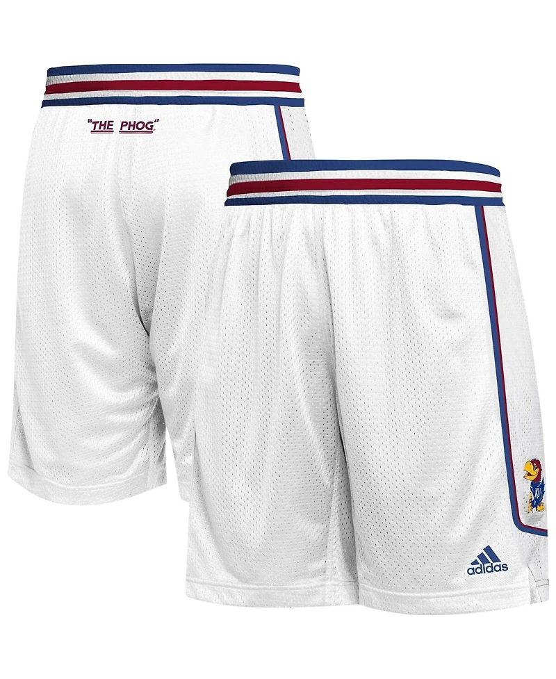Men's adidas White Kansas Jayhawks Swingman Replica Basketball Shorts