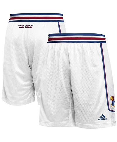 Men's adidas White Kansas Jayhawks Swingman Replica Basketball Shorts