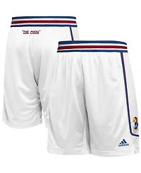 Men's adidas White Kansas Jayhawks Swingman Replica Basketball Shorts