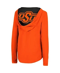 Women's Colosseum Orange Oklahoma State Cowboys Catalina Hoodie Long Sleeve T-shirt