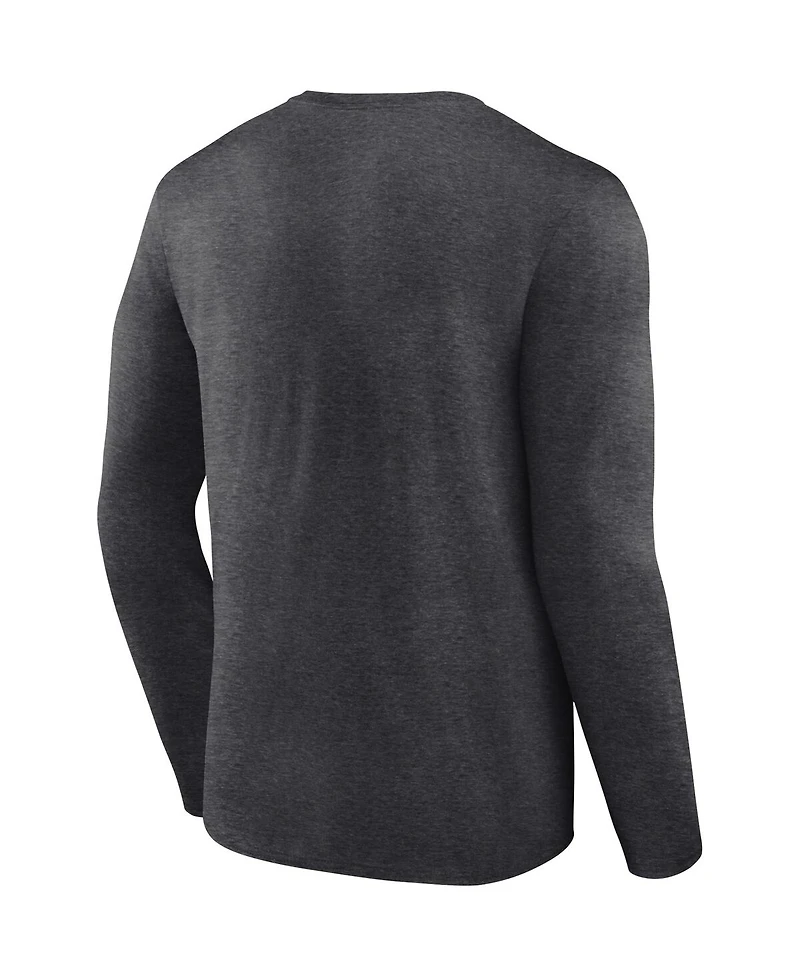 Men's Fanatics Charcoal New England Patriots Long Sleeve T-shirt