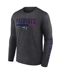 Men's Fanatics Charcoal New England Patriots Long Sleeve T-shirt