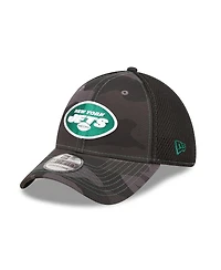 Men's New Era Camo, Black New York Jets Logo Neo 39THIRTY Flex Hat