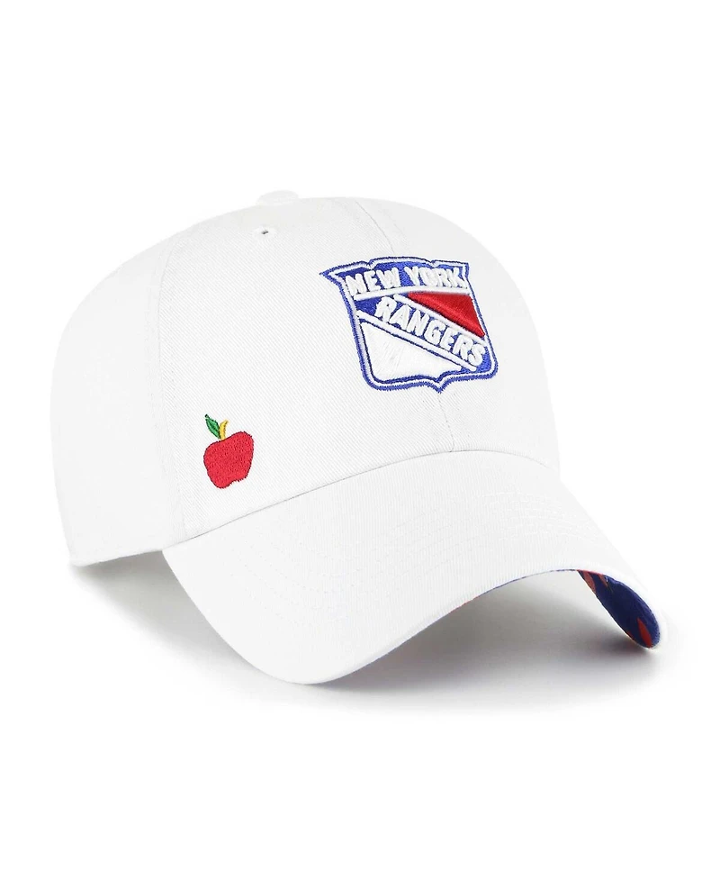 Women's '47 Brand White New York Rangers Confetti Clean Up Adjustable Hat