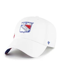 Women's '47 Brand White New York Rangers Confetti Clean Up Adjustable Hat